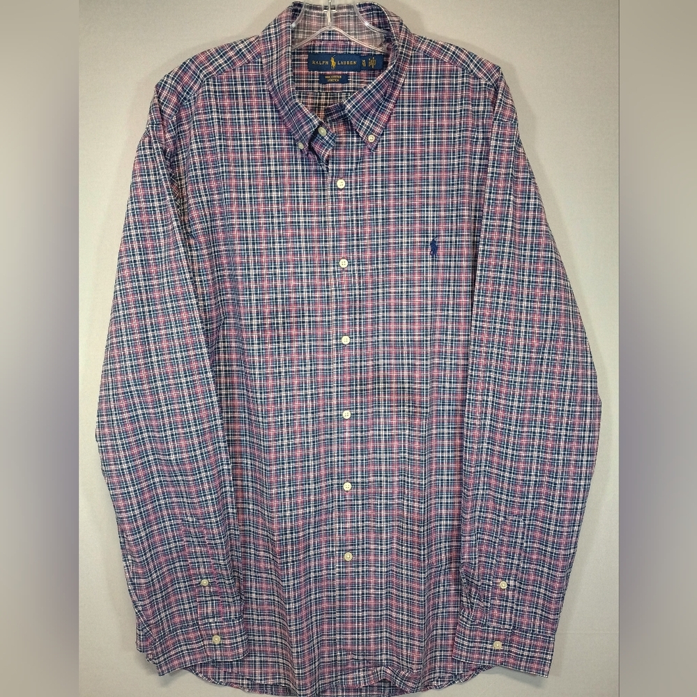 Polo Ralph Lauren Men’s XL Classic Fit Plaid Stretch Button Down Shirt